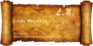 Leth Metella névjegykártya